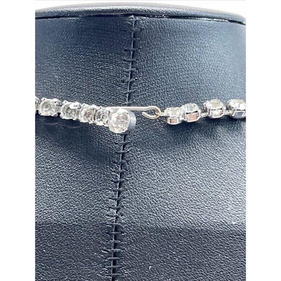 Juliana D&E CLEAR & SMOKY RHINESTONE 5 LINK NECKLACE Chunky Collar Vintage AL4.2 - Picture 6 of 16